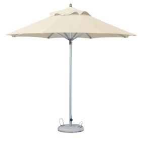 13' Ecru Polyester Round Market Patio Umbrella