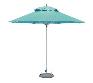 13' Aqua Polyester Round Market Patio Umbrella