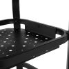 28" Black Square Glass Outdoor Bistro Table