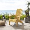 35" Yellow Heavy Duty Plastic Adirondack Chair