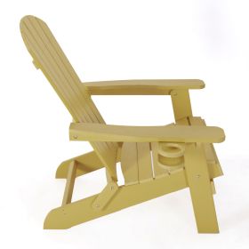 35" Yellow Heavy Duty Plastic Adirondack Chair