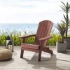 35" Brick Red Heavy Duty Plastic Adirondack Chair