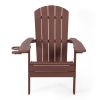 35" Brick Red Heavy Duty Plastic Adirondack Chair