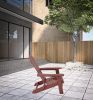 35" Brick Red Heavy Duty Plastic Adirondack Chair