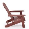 35" Brick Red Heavy Duty Plastic Adirondack Chair