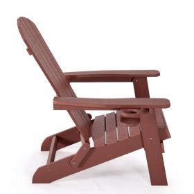 35" Brick Red Heavy Duty Plastic Adirondack Chair