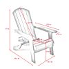 35" Brick Red Heavy Duty Plastic Adirondack Chair