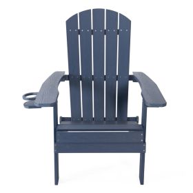 35" Navy Blue Heavy Duty Plastic Adirondack Chair