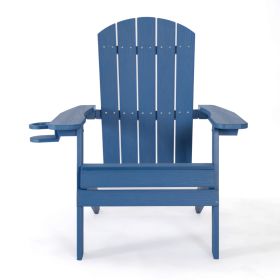 35" Blue Heavy Duty Plastic Adirondack Chair