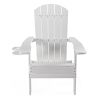 35" White Heavy Duty Plastic Adirondack Chair