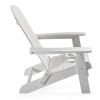 35" White Heavy Duty Plastic Adirondack Chair