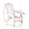 35" White Heavy Duty Plastic Adirondack Chair