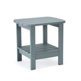 15" Aqua Plastic Outdoor Side Table