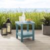 15" Aqua Plastic Outdoor Side Table