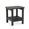 15" Black Plastic Outdoor Side Table