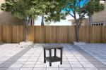 15" Black Plastic Outdoor Side Table