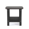 15" Black Plastic Outdoor Side Table