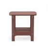 15" Brick Red Plastic Outdoor Side Table