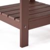 15" Brick Red Plastic Outdoor Side Table