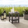 15" Chocolate Plastic Outdoor Side Table