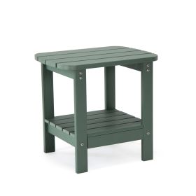 15" Green Plastic Outdoor Side Table