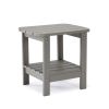 15" Light Gray Plastic Outdoor Side Table