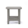 15" Light Gray Plastic Outdoor Side Table