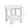 15" Light Gray Plastic Outdoor Side Table