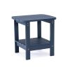 15" Navy Blue Plastic Outdoor Side Table