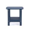 15" Navy Blue Plastic Outdoor Side Table