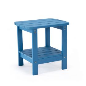 15" Blue Plastic Outdoor Side Table