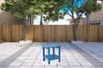 15" Blue Plastic Outdoor Side Table