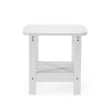 15" White Plastic Outdoor Side Table