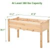 Solid Fir Wood Outdoor Raised Garden Bed Planter Box 2-ft x 4-ft x 30-inch High