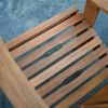 Outdoor Hardwood Square-Back Adirondack Chair with Oversized Contoured Seat