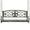 Farm Home Bronze Sturdy 2 Seat Porch Swing Bench Scroll Accents