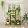 3-Tier Indoor Outdoor Wooden Plant Stand Planter Shelf