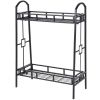 Rustic Heavy Duty Indoor/Outdoor 2 Tier Plant Stand Planter Rack