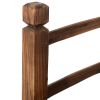 5-Ft Outdoor Fir Wood Garden Bridge with Side Rails in Brown Finish