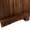 5-Ft Outdoor Fir Wood Garden Bridge with Side Rails in Brown Finish