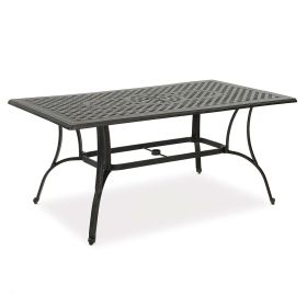 Cast Aluminum 40 x 70 inch Outdoor Dining Table in Bronze