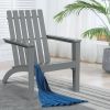 Indoor/Outdoor Acacia Wood Adirondack Lounge Armchair - Grey