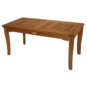 Outdoor Patio Garden Wood Coffee Table 39.25 x 19.5 inch