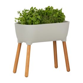 Grey Scandinavian Elevated Raised Smart Drainage Planter Bed