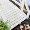 Durable White 4ft Canadian Hemlock Garden Bridge