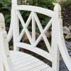 Durable White 4ft Canadian Hemlock Garden Bridge