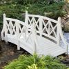 Durable White 6ft Canadian Hemlock Garden Bridge