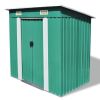 Garden Shed Green Metal 74.8"x48.8"x71.3"