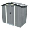 Garden Storage Shed Gray Metal 80.3"x52"x73.2"