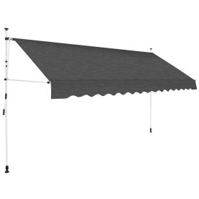 Manual Retractable Awning 137.8" Anthracite